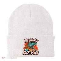 Retro We WonT Back Down Blue And Orange Gator Beanie thumb 0