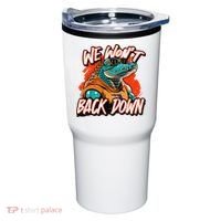Retro We WonT Back Down Blue And Orange Gator Tumbler thumb 0