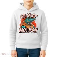 Retro We WonT Back Down Blue And Orange Gator Kids Hoodie thumb 4