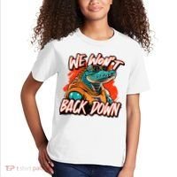 Retro We WonT Back Down Blue And Orange Gator Kids T-Shirt thumb 2