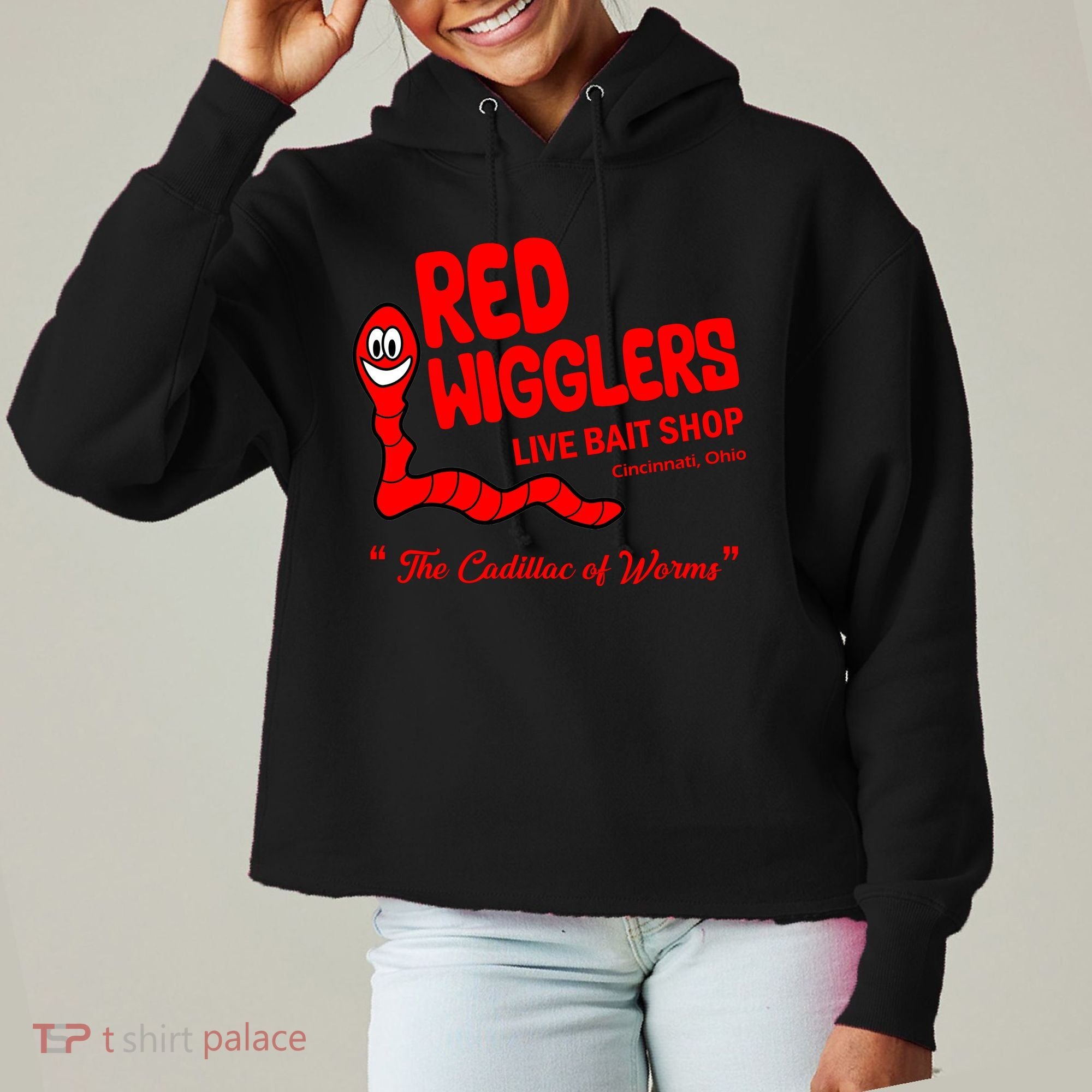Red Wigglers WKRP In Cincinnati Ladies Heavyweight Boxy Pullover Hoodie