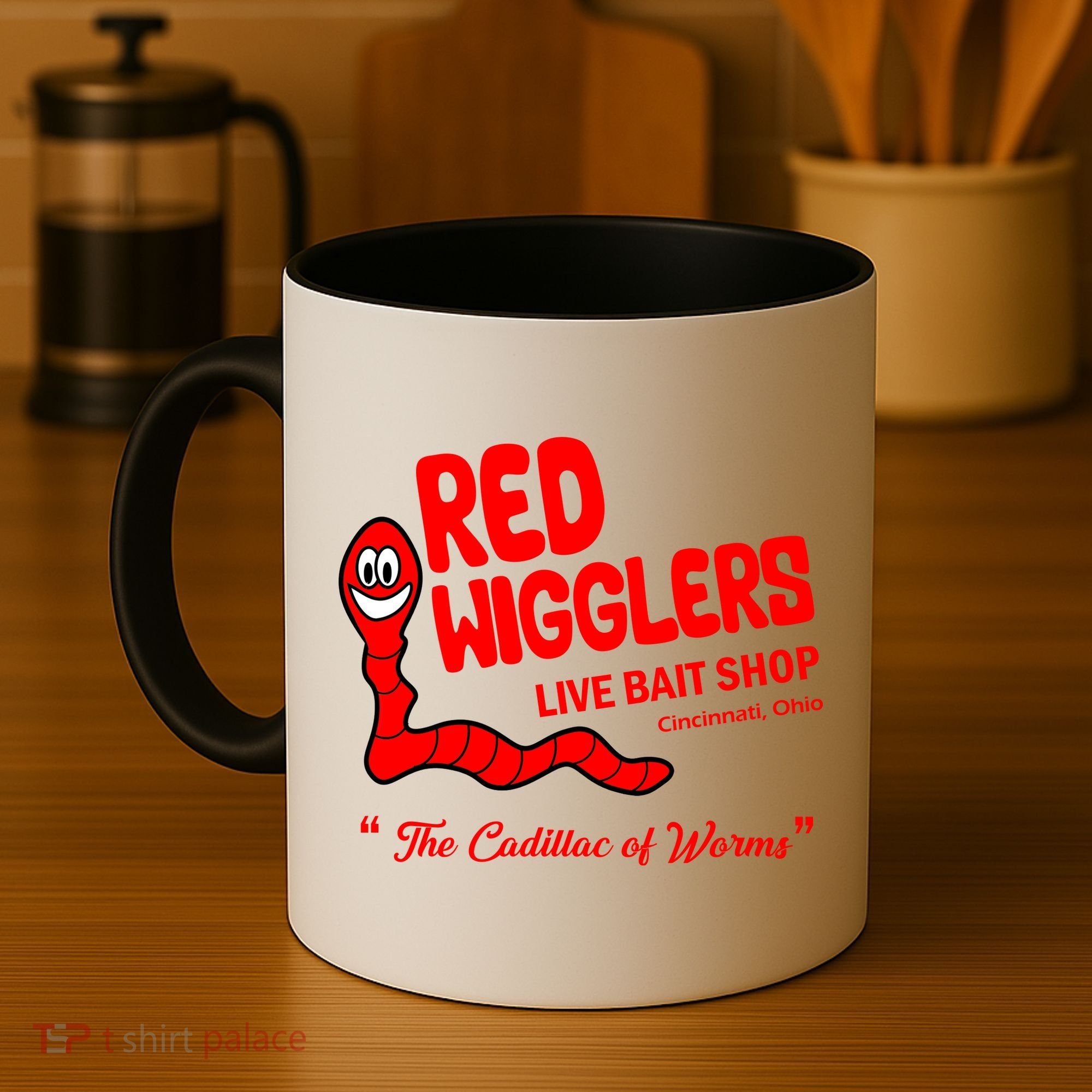 Red Wigglers WKRP In Cincinnati Coffee Mug