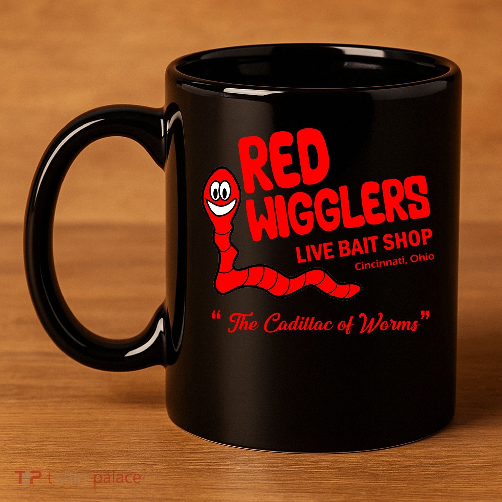 Red Wigglers WKRP In Cincinnati 11oz C Handle Ceramic Mug