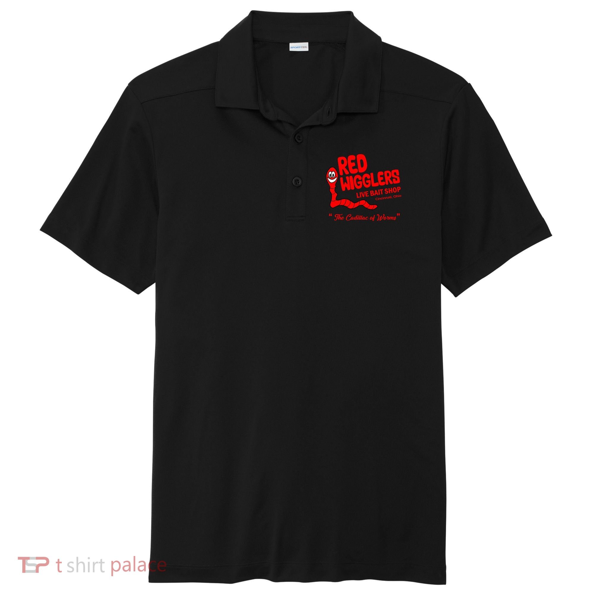 Red Wigglers WKRP In Cincinnati Sport-Tek Posi-UV Pro Polo