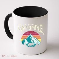 Retro Wyoming, WY Mountains State Wildlife Gift Coffee Mug thumb 0