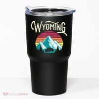 Retro Wyoming, WY Mountains State Wildlife Gift Tumbler thumb 0