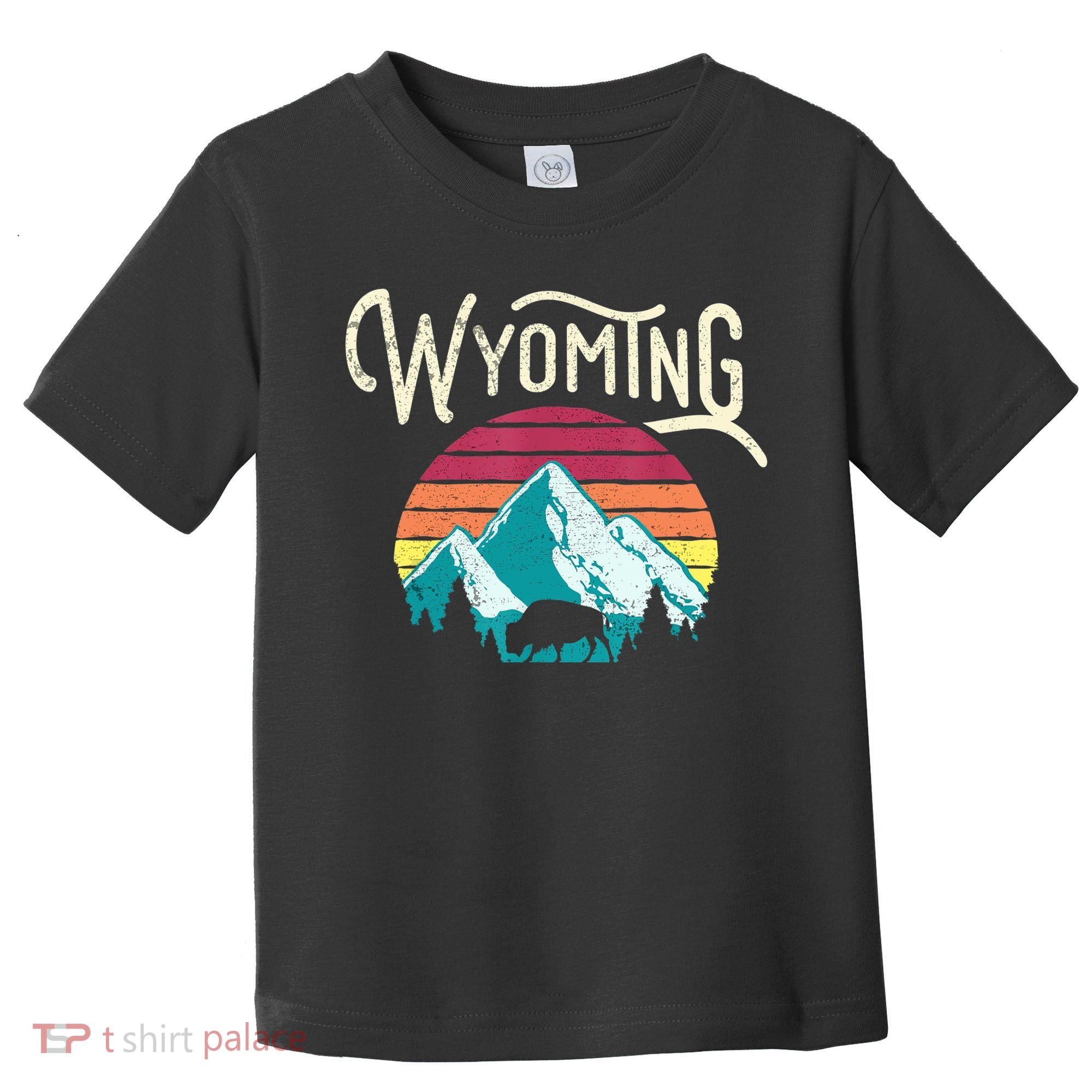 Retro Wyoming, WY Mountains State Wildlife Gift Toddler T-Shirt