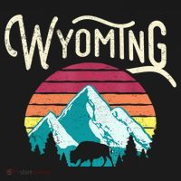 Retro Wyoming, WY Mountains State Wildlife Gift Women's T-Shirt thumb 6
