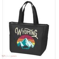 Retro Wyoming, WY Mountains State Wildlife Gift Tote Bag thumb 3