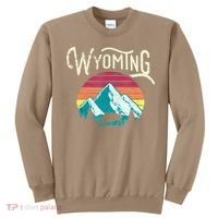 Retro Wyoming, WY Mountains State Wildlife Gift Sweatshirt thumb 0