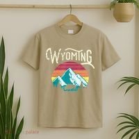 Retro Wyoming, WY Mountains State Wildlife Gift T-Shirt thumb 2