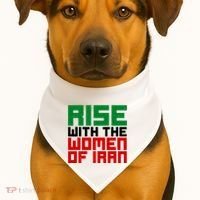 Rise With Women Of Iran USA-Made Doggie Bandana thumb 1
