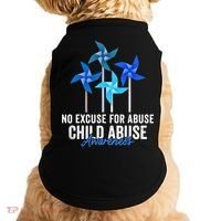 Rainbow We Wear Blue Child Abuse Prevention Month Awareness Doggie Tank thumb 0