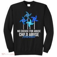 Rainbow We Wear Blue Child Abuse Prevention Month Awareness Sweatshirt thumb 0