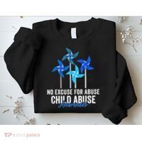 Rainbow We Wear Blue Child Abuse Prevention Month Awareness Sweatshirt thumb 2