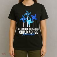 Rainbow We Wear Blue Child Abuse Prevention Month Awareness T-Shirt thumb 4
