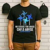 Rainbow We Wear Blue Child Abuse Prevention Month Awareness T-Shirt thumb 6