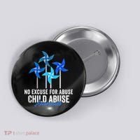 Rainbow We Wear Blue Child Abuse Prevention Month Awareness Button thumb 0