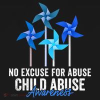 Rainbow We Wear Blue Child Abuse Prevention Month Awareness Polo thumb 3