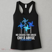 Rainbow We Wear Blue Child Abuse Prevention Month Awareness Women's Tank Top thumb 3