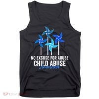 Rainbow We Wear Blue Child Abuse Prevention Month Awareness Tank Top thumb 0