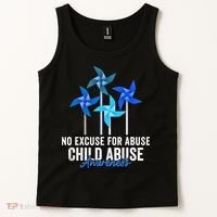Rainbow We Wear Blue Child Abuse Prevention Month Awareness Tank Top thumb 2