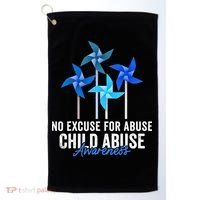 Rainbow We Wear Blue Child Abuse Prevention Month Awareness Golf Towel thumb 0