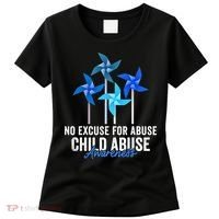 Rainbow We Wear Blue Child Abuse Prevention Month Awareness Women's T-Shirt thumb 0