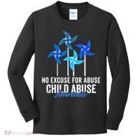 Rainbow We Wear Blue Child Abuse Prevention Month Awareness Kids Long Sleeve Shirt thumb 0