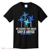 Rainbow We Wear Blue Child Abuse Prevention Month Awareness Kids T-Shirt thumb 0