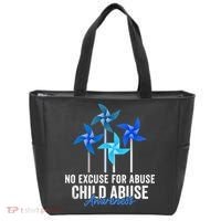 Rainbow We Wear Blue Child Abuse Prevention Month Awareness Tote Bag thumb 0