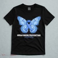 Rainbow We Wear Blue Child Abuse Prevention Month Awareness T-Shirt thumb 5
