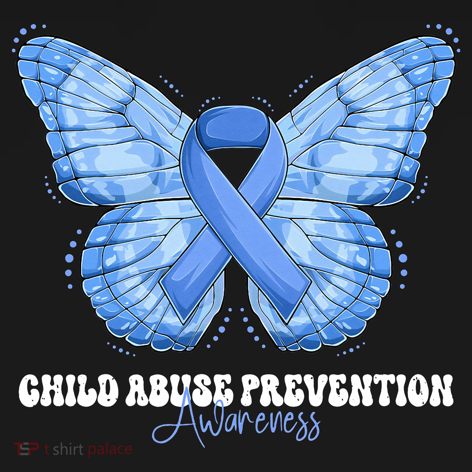 Rainbow We Wear Blue Child Abuse Prevention Month Awareness Coaster