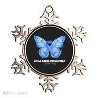 Rainbow We Wear Blue Child Abuse Prevention Month Awareness Ornament thumb 0