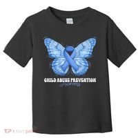 Rainbow We Wear Blue Child Abuse Prevention Month Awareness Toddler T-Shirt thumb 0