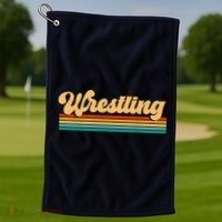 Retro Wrestling Wrestling Golf Towel thumb 1