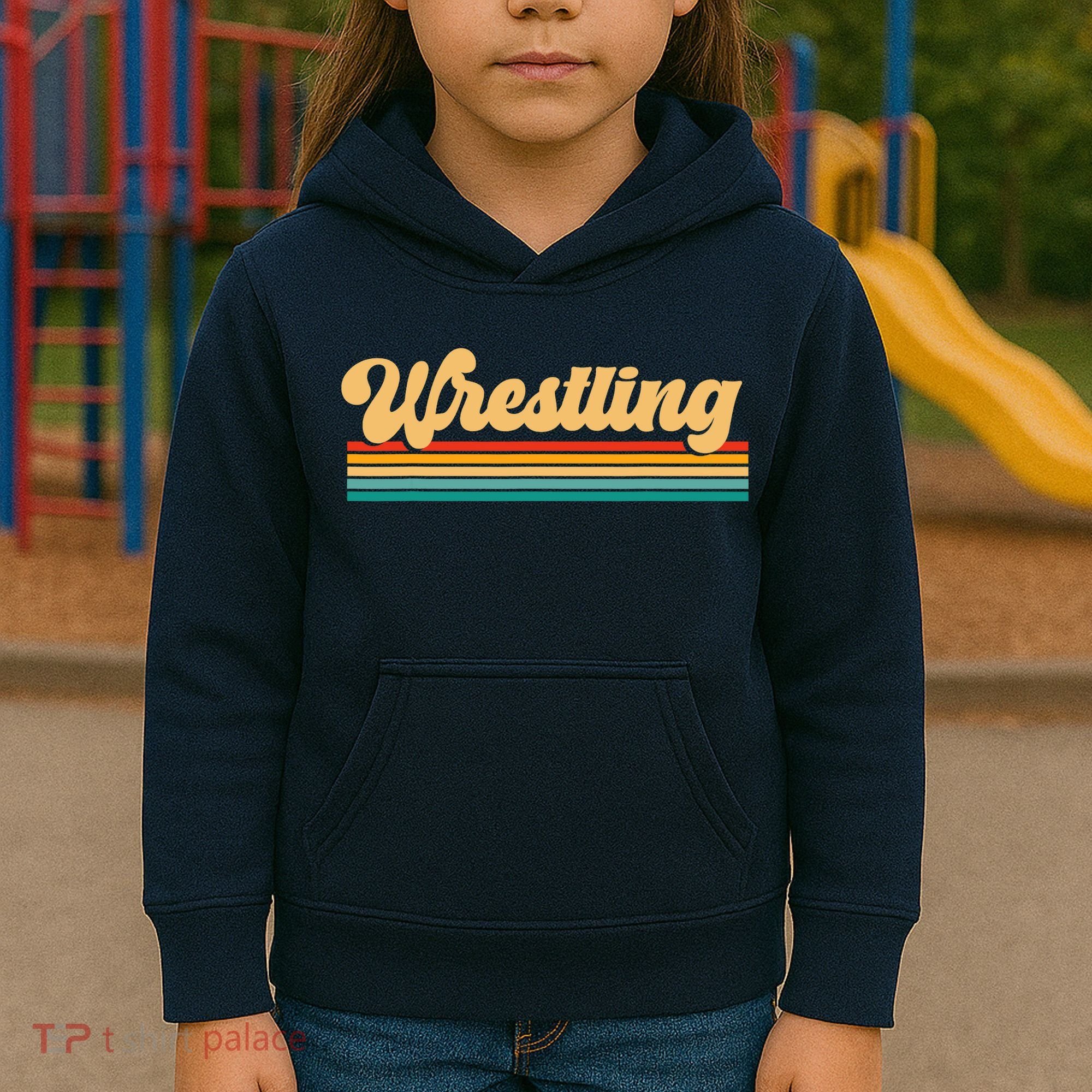 Retro Wrestling Wrestling Kids Hoodie
