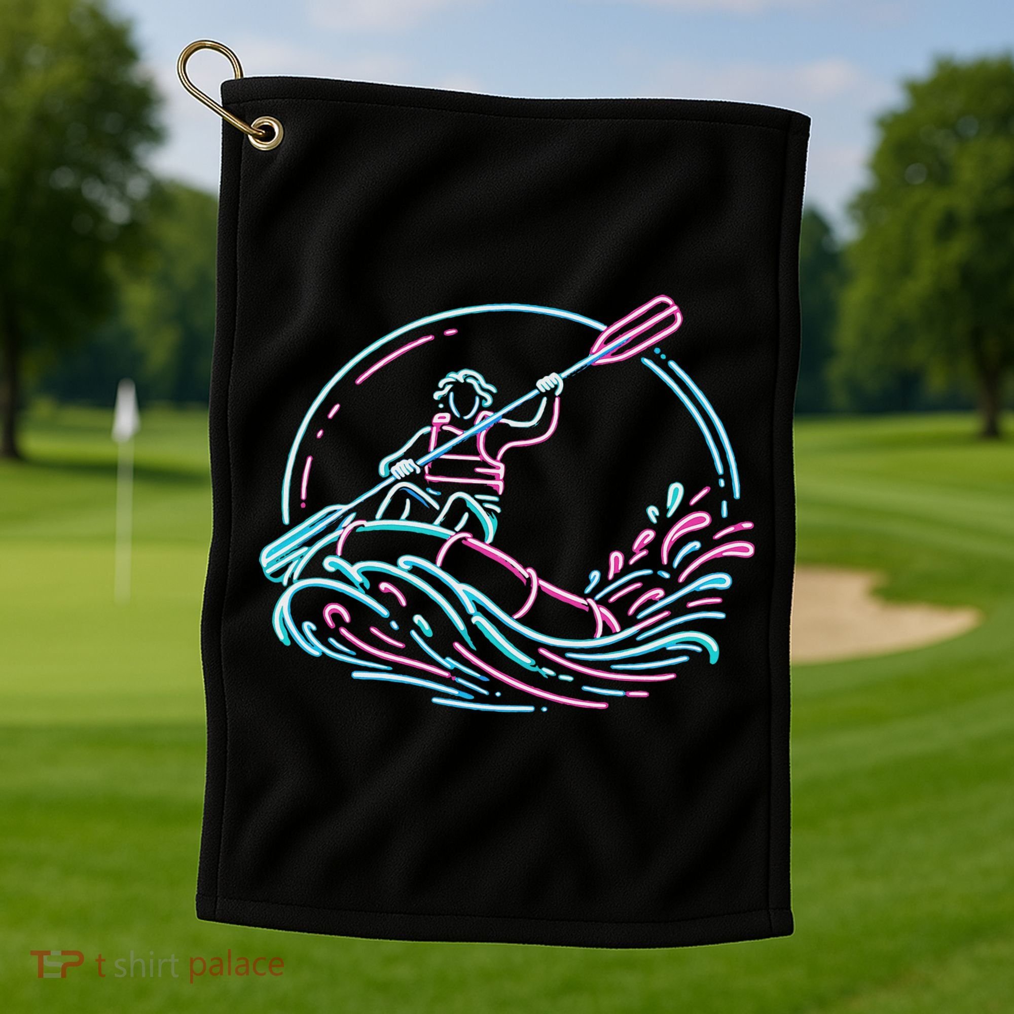 River White Water Rafting Rafter Golf Towel