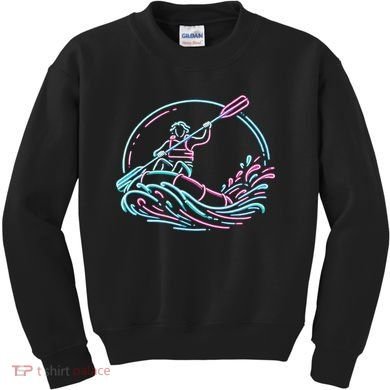 River White Water Rafting Rafter Kids Sweatshirt