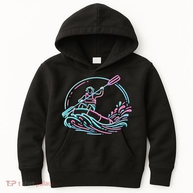 River White Water Rafting Rafter Kids Hoodie