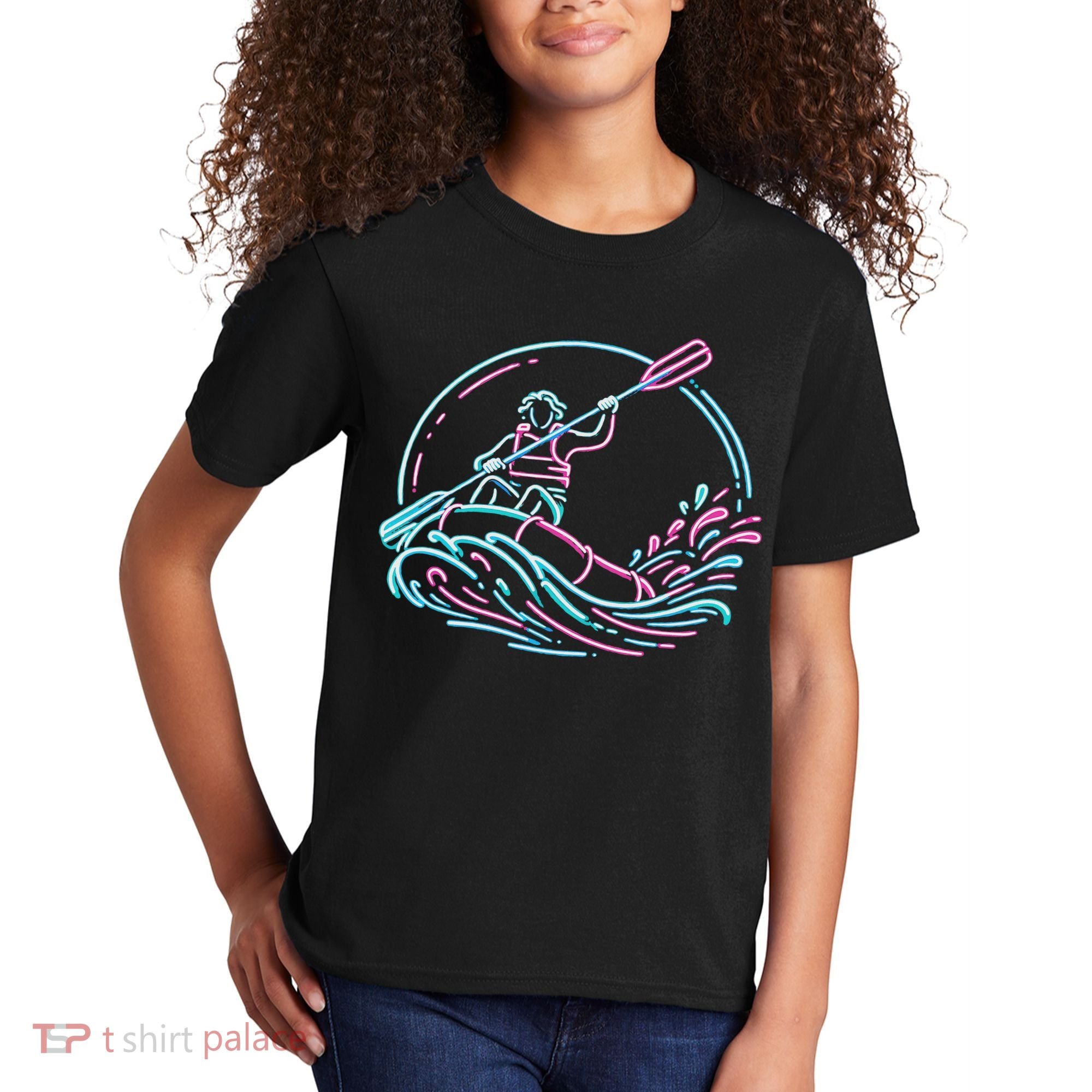 River White Water Rafting Rafter Kids T-Shirt