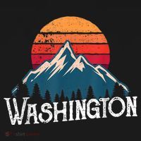 Retro Washington Wn Mountains State Outdoor Hoodie thumb 7