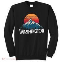 Retro Washington Wn Mountains State Outdoor Sweatshirt thumb 0