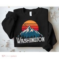 Retro Washington Wn Mountains State Outdoor Sweatshirt thumb 2