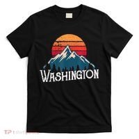 Retro Washington Wn Mountains State Outdoor T-Shirt thumb 0