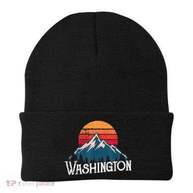 Retro Washington Wn Mountains State Outdoor Beanie