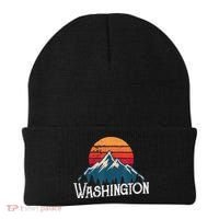 Retro Washington Wn Mountains State Outdoor Beanie thumb 0