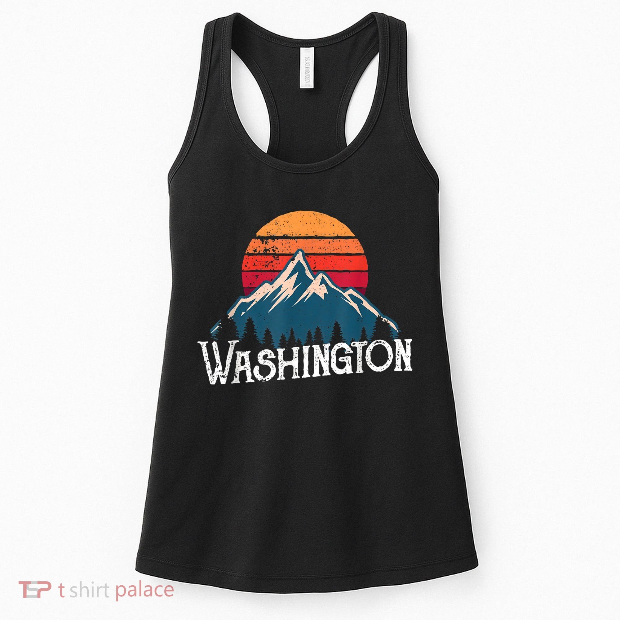 Retro Washington Wn Mountains State Outdoor Women's Tank Top