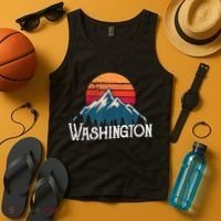 Retro Washington Wn Mountains State Outdoor Tank Top thumb 4