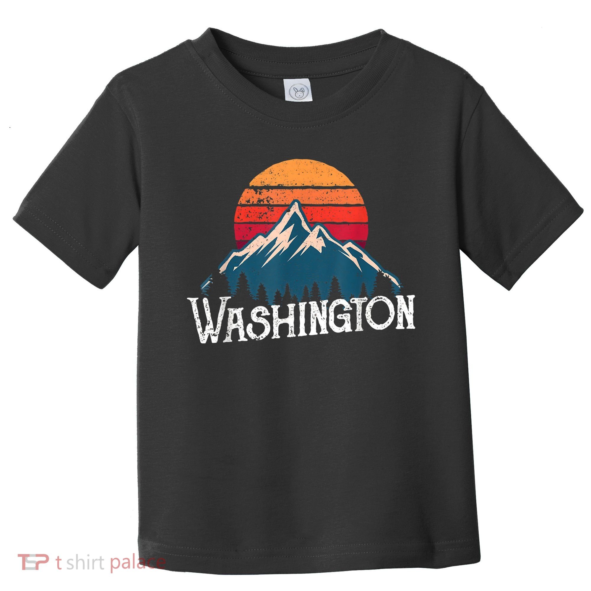 Retro Washington Wn Mountains State Outdoor Toddler T-Shirt
